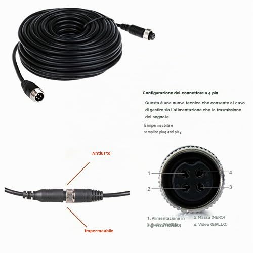 Bus Truck Trailer Heavy Duty 18LED IR for Night Vision Waterproof Reverse Backup Rear Camera with 15 m Cable 12 V-24 V