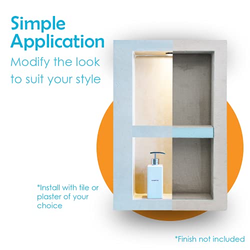 Houseables Shower Niche, Insert Storage Shelf, 12x28 Inch, Installation
