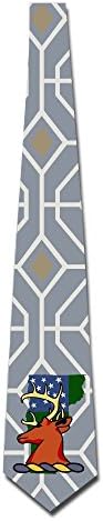 Vermont Flag Deer Head Male Cotton Tie Necktie,Great For Gifts