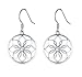 925 Sterling Silver Earrings, BoRuo Lotus Flower Yoga Earrings