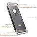 iphone 6 case, KimHee 3 in 1 Ultra Thin and Slim Design with Mirror Case [Metal Textured]+[Acrylic Mirror]+[TPU Soft Plastic] for Apple iphone 6 and iphone 6s(4.7inch)- Black Silver