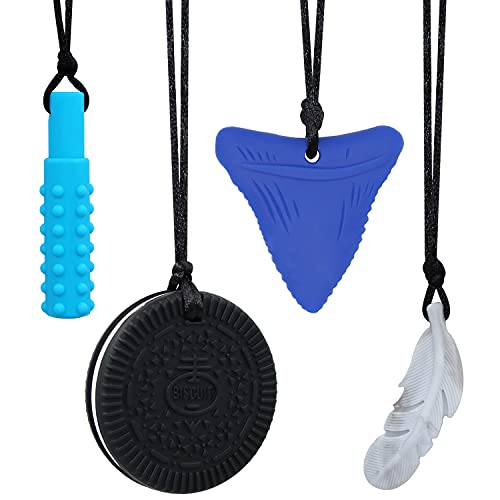 Sensory Chew Necklace for Boys, Pack Oral Chew Teether Toys for - Main Image