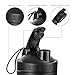 Homiguar Insulated Sports Water Bottle, Shaker Bottle, Stainless Steel water container Loop Top Shaker Cup, Visible Window, Leak Proof, 28-Ounce - Black