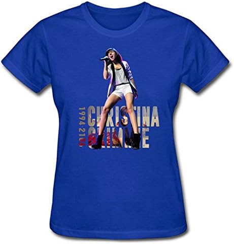 WDFO Christina Grimmie Popular Singer 1994-2016 Custom Women T Shirt Cotton medium blue L