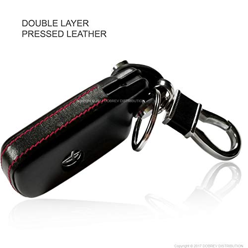 Massimiliano Incas Dobrev 4 Buttons Genuine Leather Case Protector Key Fob Cover Smart Car Remote Holder for Toyota Camry Highlander RAV4 Avalon - Thumbnail 2
