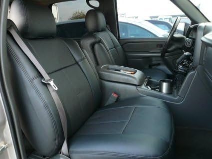 Clazzio Leather Seat Covers For 2014+ Chevorlet Silverardo 1500 Double Cab (Black)