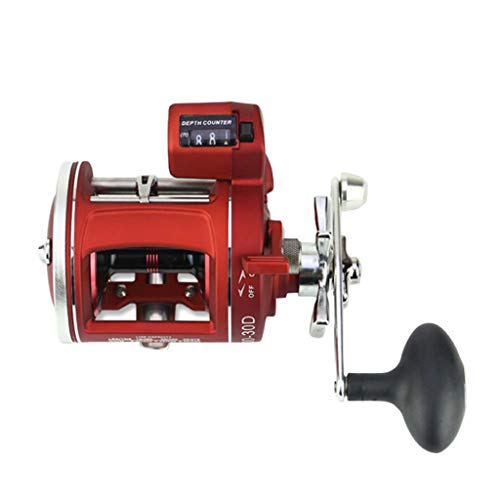 Smdoxi Rotating Fishing Reel - Stainless Steel Brine Ball Bearing Lightweight Smooth Left/Right Interchangeable Pitcher Reel