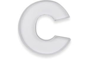 MANOCZY 10" C Shaped Cardboard Letter Mache Chocolate Sweets Candy Container Box (White,C )