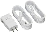 Samsung Charging Adapter Travel Charger with 2 Micro USB Data Charge Sync 5 foot Cables for Galaxy S6, Edge S4, S3, Note 4, Note 2