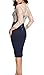 LECHEERS Women Lace Vintage Celeb Bodycon Cocktail Formal Evening Blue Dress M