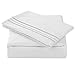 TasteLife 105 GSM Deep Pocket Bed Sheet Set Brushed Hypoallergenic Microfiber 1800 Bedding Sheets Wrinkle, Fade, Stain Resistant - 4 Piece(White,Queen)