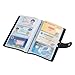 Cool-Shop® Leather Business Card Case Credit Card Holder ID Card holder, Book Style 90 Count Name Card Holder Book (Black)