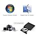 Ploveyy External DVD Writer, Portable Ultra Slim External USB 3.0 CD-RW/DVD-RW Burner Writer External DVD Drive for Laptops Notebook Desktop PC (Black)