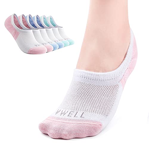 Women's No Show Socks Non-Slip Pairs Low Cut Socks for Women