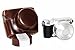 iRunzo Ever Ready PU Leather Camera Case Bag for Nikon 1 J5 Compact Camera with 10-30mm Lens(Dark Brown)