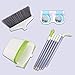 Skizem Broom and Dustpan Set with Long Extendable Handle-Wisp and Pet Hair Cleaning,Ideal Kitchen, Home Ourdoor Lobby Upright Broom and Dust pan Combo with Holder