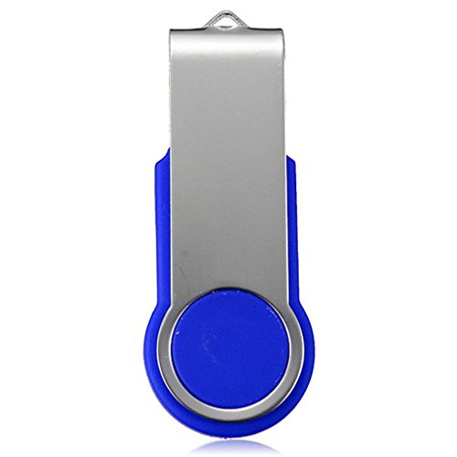 Mchoice 8GB USB 2.0 Leather Flash Memory Stick Storage Thumb U Disk (Blue)