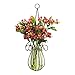 Romantic Hanging Drop Glass Vase in Metal Basket w/Hanger & Gift Box G132M Hanging Floral Wall Vase with Metal Basket Holder and Hanger. Romantic Decor & More