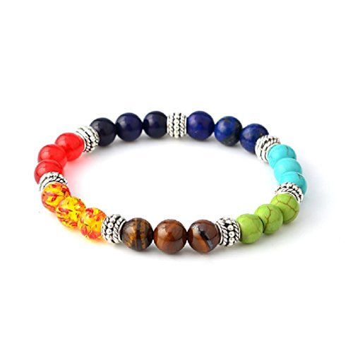 Letter love 7 chakras gemstone bracelet natural stones yoga reiki…