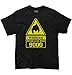 Brisco Brands Warning Power Level Over 9000 Funny Dragon Ball Z Vegeta T-Shirt Tee, Black, X-Large