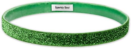 Sparkly Soul Sparkle Wide Headband, Countryside Green