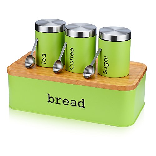 Buy Large Bread Box for Kitchen, 8 Piece Bread Bin Storage Container