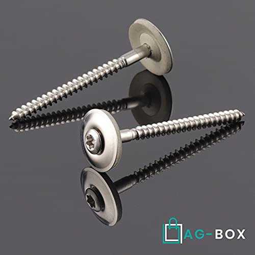 Spenglerschrauben mit TORX 4,5x45 mit U-Scheibe 20mm (50 Stück) aus Edelstahl A2 (V2A) ähnl. DIN 7995 TX Dichtscheibe… – Bild 4