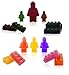 Ice Cube Trays and Candy Molds - Lego Building Bricks and Figures (Green&Hot Pink&Blue)
