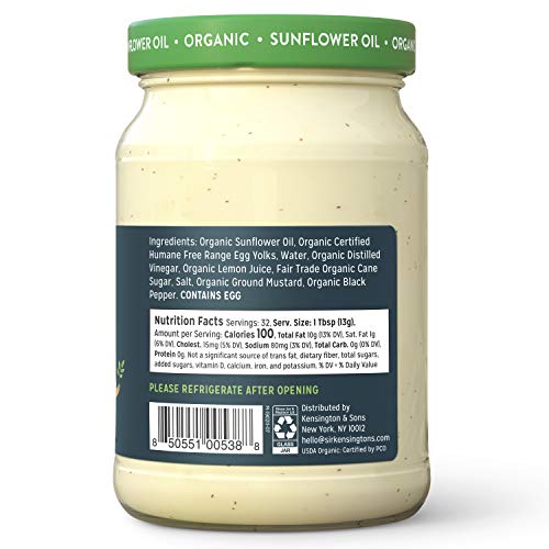 Sir Kensington's Organic Mayonnaise, 16 Fl Oz (Pack of 1)