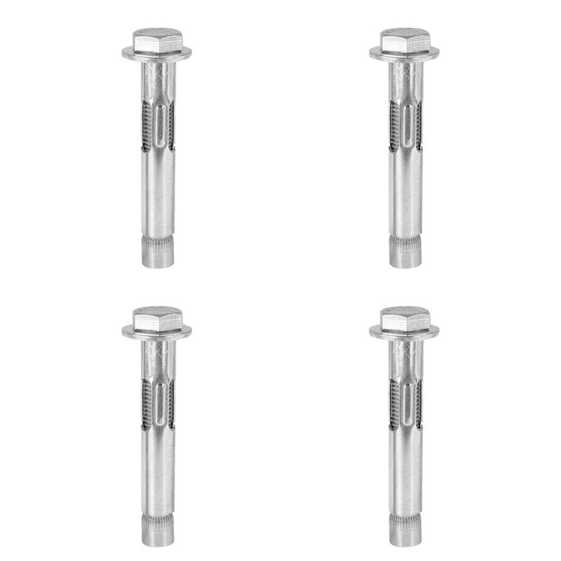 4Pcs M8*60mm Expansion Screw Bolts,Stainless Steel Hex Expansion Screws,Heavy Duty Fixing Anchors for Concrete,Masonryand Brick Wall