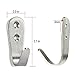 Wall Hanging Hooks - Brushed Finish Steel - 10 Pack - Hanging Hooks for Garage, Bathroom, Living Rooms