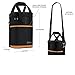 Opux 4 Bottle Insulated Wine Cooler Bag - Leakproof Padded Portable Wine Bottle Carrier for Travel Picnic BYOB Gift (Brown)