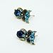YAZILIND Jewelry Cute Personality Owl Blue Stud Earrings for Women