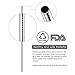 Reusable Metal Smoothie Straw with Cleaning Brush 8 Pieces