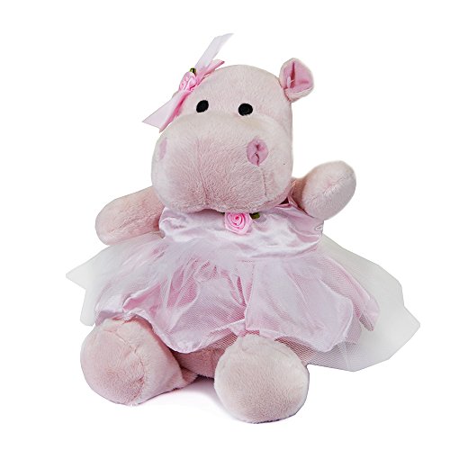 Buy 2PO Adorable Plush Pink Hippo with Ballerina Skirt Stuffed Animal