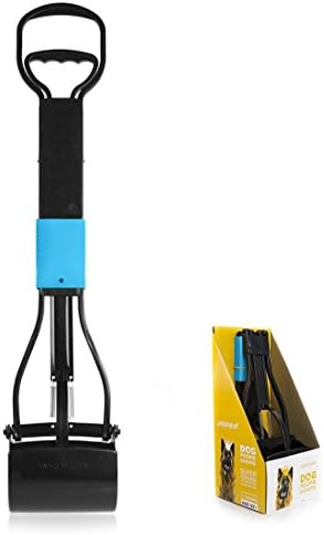 Petphabet Foldable Pooper Scooper Dog Poop Scooper ,Jaw Scoop,Large Light Blue