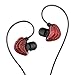 In Ear Earphones, UiiSii CM5 Sports Headphones with Mic and Remote, Comfortable Graphene Coaxial Design, and Stereo Bass Earbuds For Gym Running(Red)