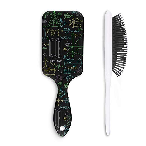 Unisex Detangle Hair Brush Maths Physics Formulas Boar Bristle Paddle Hairbrush for Wet, Dry, Thick, Thin,Curly hair