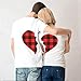 Aneco 18 x 12 Inch Cloth Fabric Buffalo Plaid Black and Red Plaid Adhesive Heat Transfer Sheets, 2 Sheet
