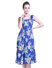 Hawaii resaca para mujer vestido de tanque elástico hawaianas Luau hibisco patrones