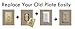 TayMac 5500W Paintable Masque Wall Plate Cover, White, 2-Gang