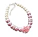 PET SHOW Rose Flower Faux Pearl Rhinestone Small Dogs Cat Puppy Doggies Necklace Collar Jewelry Grooming Accessories Lilac Size S Pack of 1