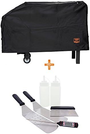 Yukon Glory Cover for Blackstone 28 Inch Griddle with full bonus accessory kit including: 2x Spatulas, scraper, 2x squirt bottles &amp; Meat thermometer!