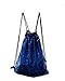 Glitter Sequins Backpack Drawstring Backpack Sackpack Outdoor Shoulder Bag for Travel Shopping Sport (Blue Silver)