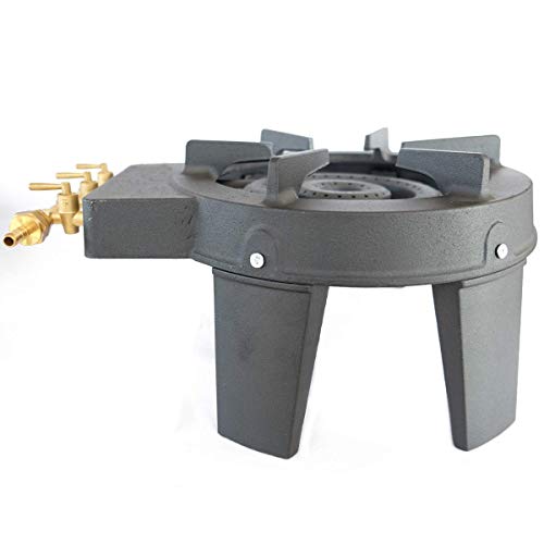 MEVA Gasstel Triglav, Gietijzer, 9.8 Kw, 4 Voeten, 3 Kranen, Zwart - Image 4