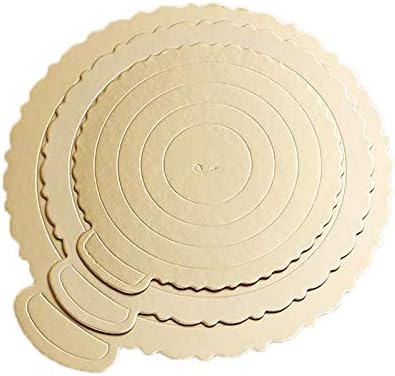 Taka Co Round Cake Boards Practical 5PCS 6/8/10 Inches Golden Thick Round Mousse Cake Board Cheesecake Cutting Board Mat Kitchen Restaurant Bake Shop 2