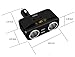 LIHAN 2 Socket Cigarette Lighter Adapter, Car Charger Plug Splitter with Dual USB Ports, 12V/24V Meter Monitor, Compatible with iPhone, LG, HTC, Samsung etc