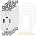 USB Outlet Charger by TOPGREENER TU2152A 2.1 AMP Dual USB Charger Outlet 15A Tamper Resistant Receptacle, 5 Pack with Wall Plates, White