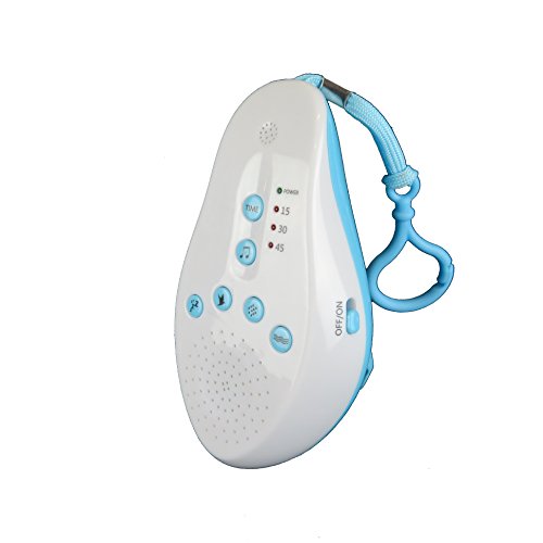 Baby Sound Machine with 4 White Noise Options Plus Lullaby and Recording Options for Infant Boy or Girl. Free Standing or Clip on Crib Battery Powered with 3 Timer Options.