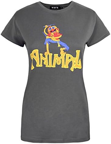WORN The Muppets Animal Drummer Charcoal Women's T-Shirt